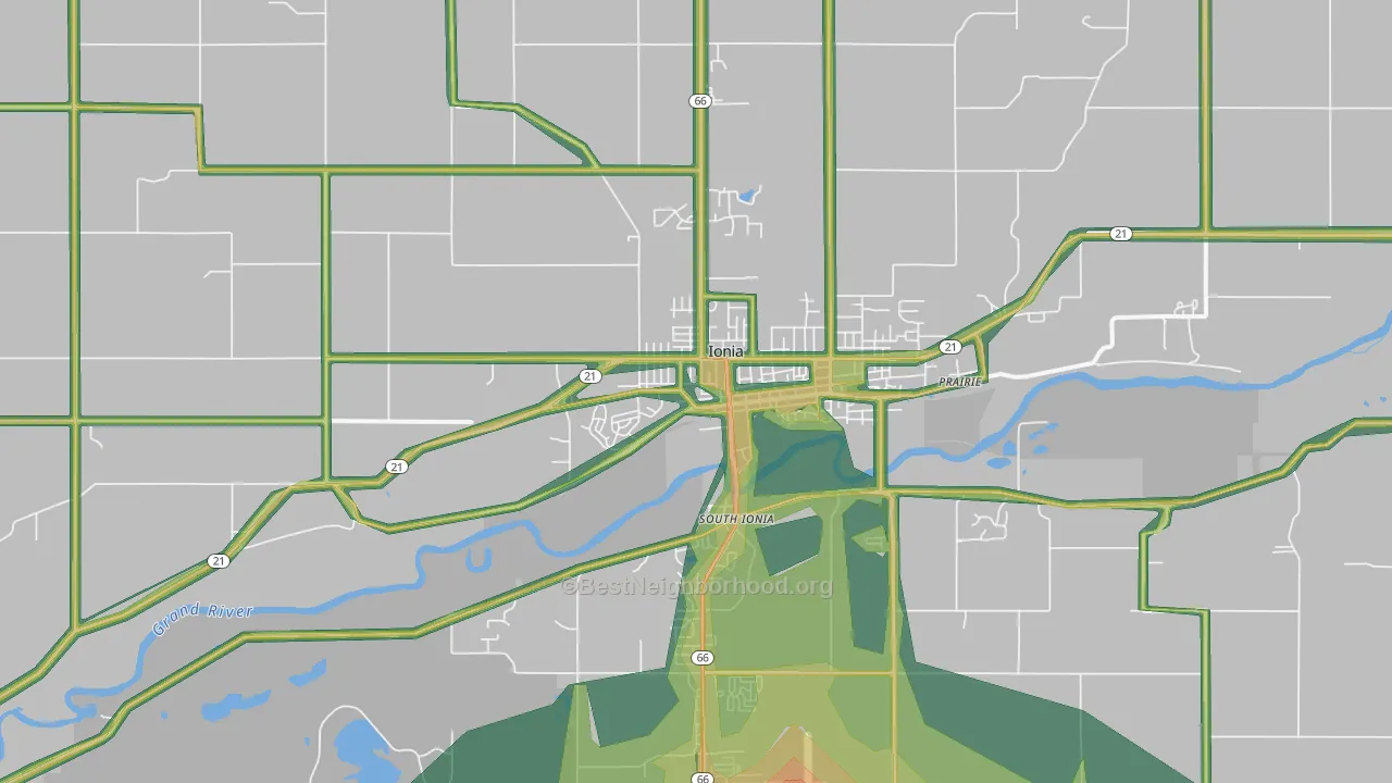 48846, MI Map of Noise Levels in 48846