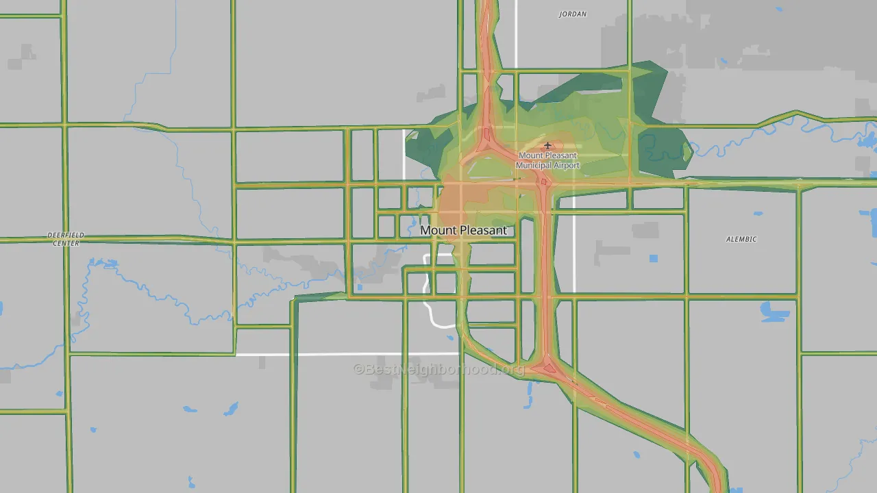 48858, MI Map of Noise Levels in 48858