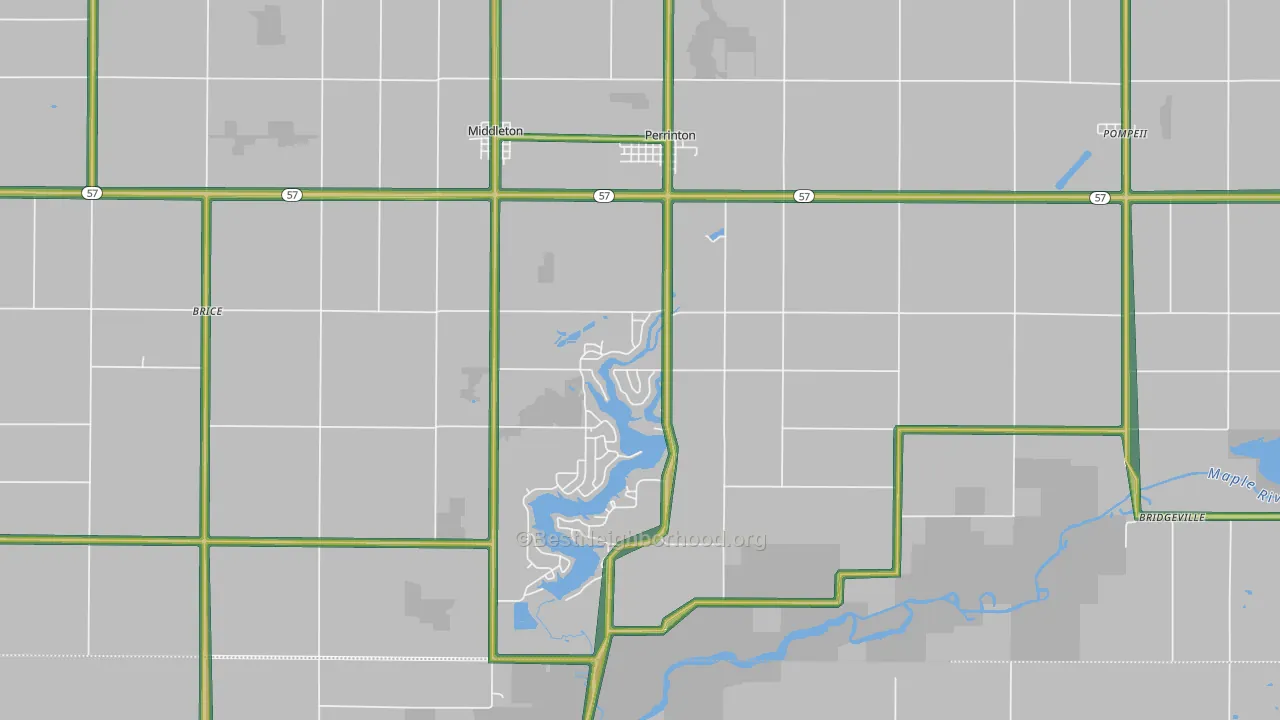 48871, MI Map of Noise Levels in 48871