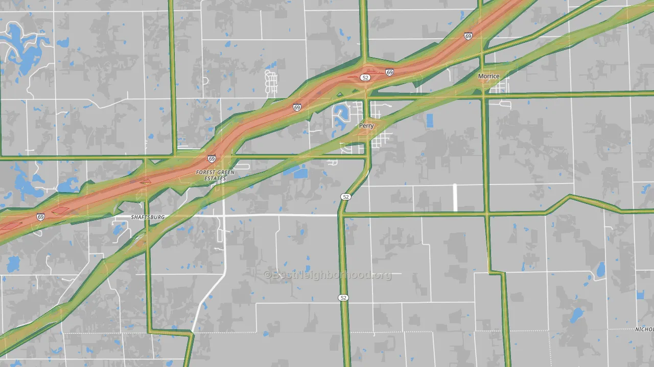 48872, MI Map of Noise Levels in 48872