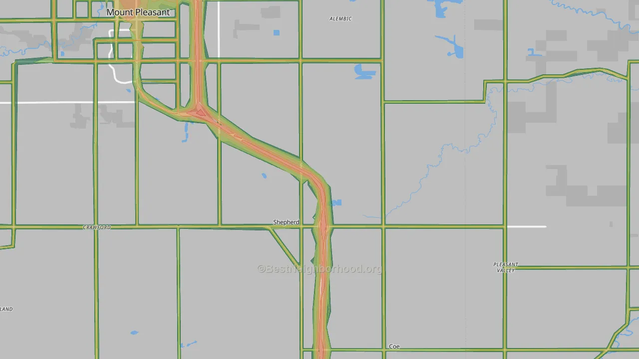 48883, MI Map of Noise Levels in 48883