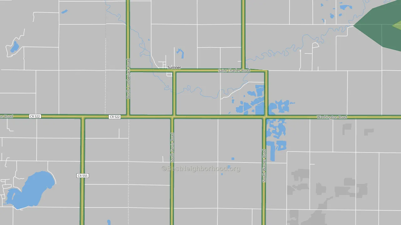 48889, MI Map of Noise Levels in 48889