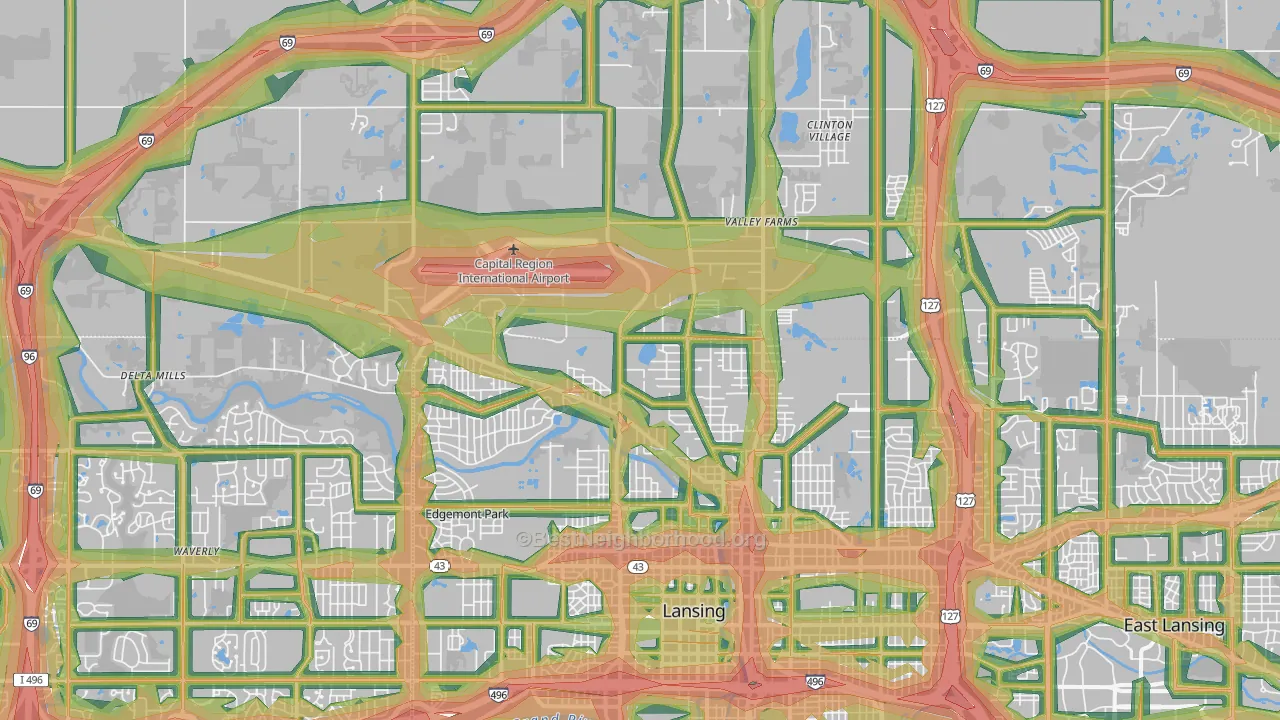 48906, MI Map of Noise Levels in 48906