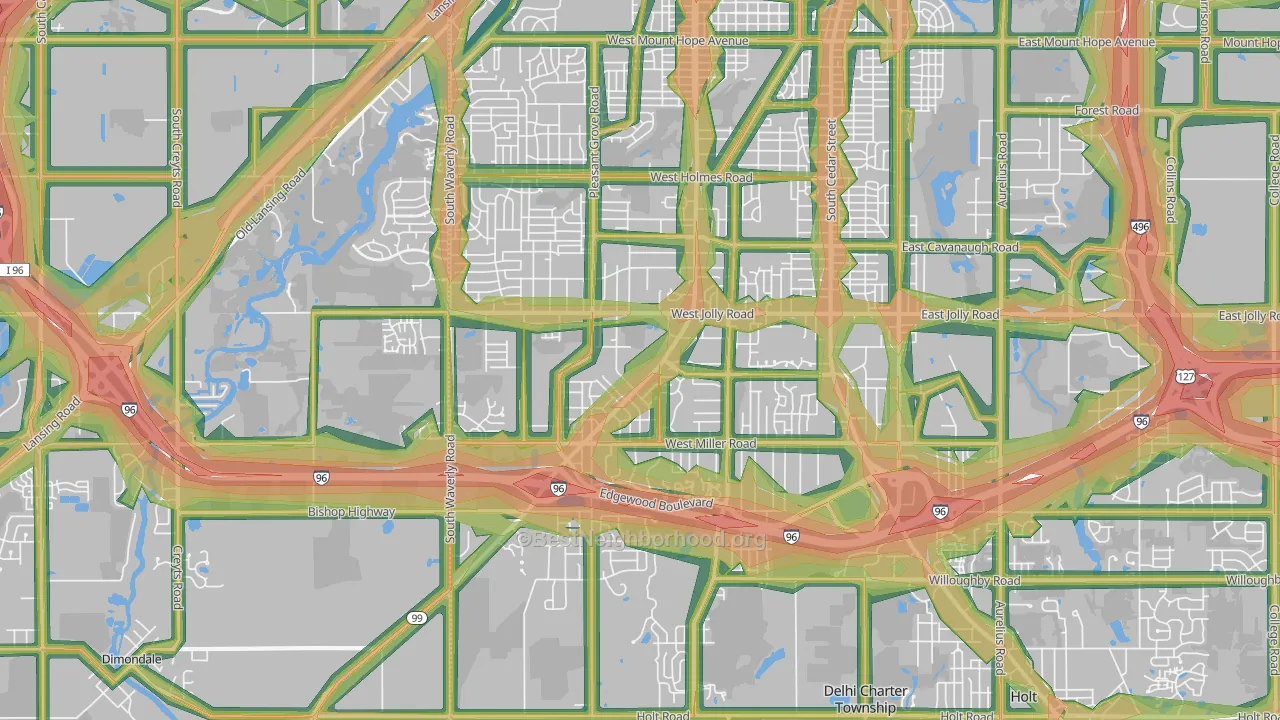 48911, MI Map of Noise Levels in 48911