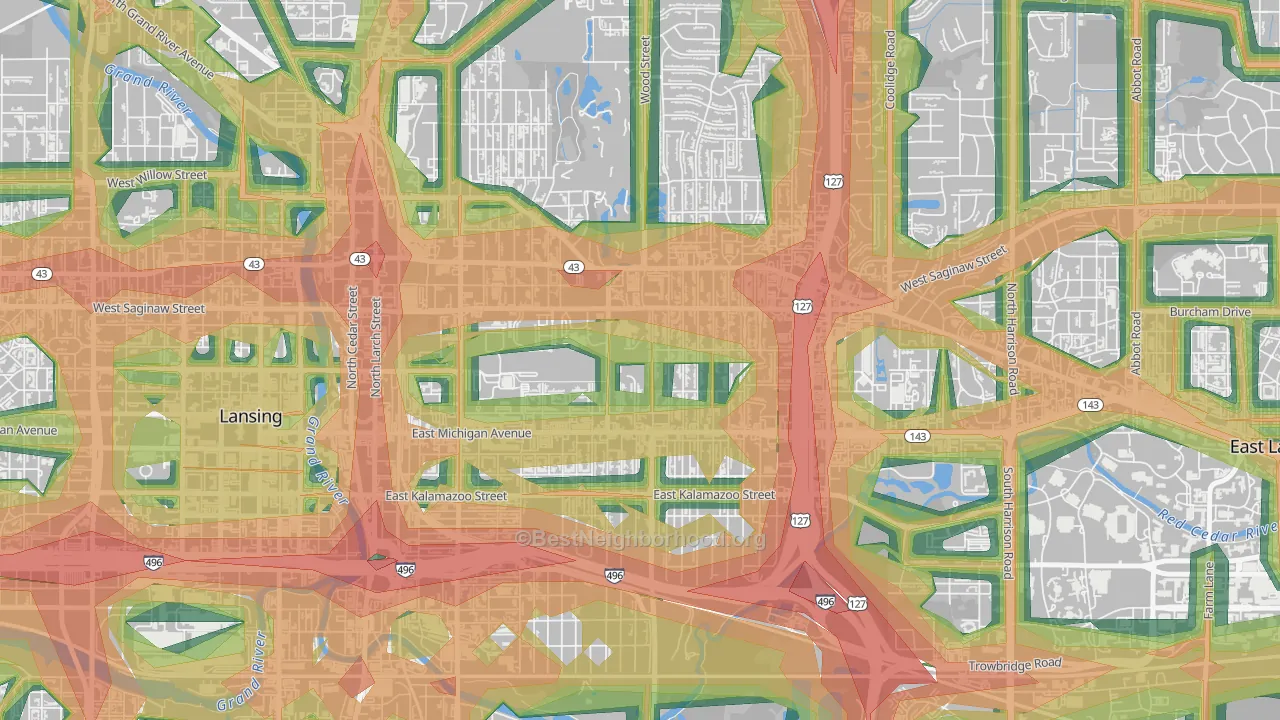 48912, MI Map of Noise Levels in 48912