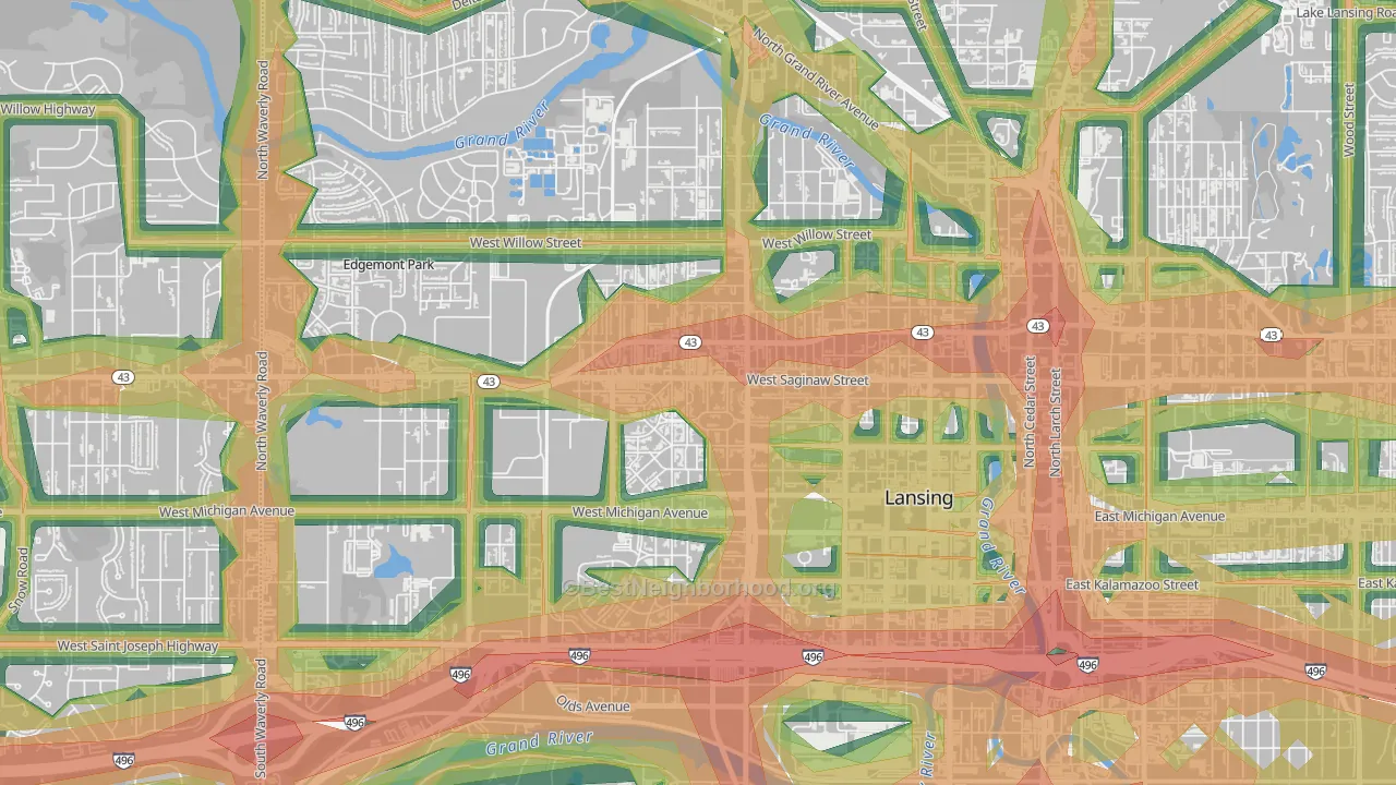 48915, MI Map of Noise Levels in 48915