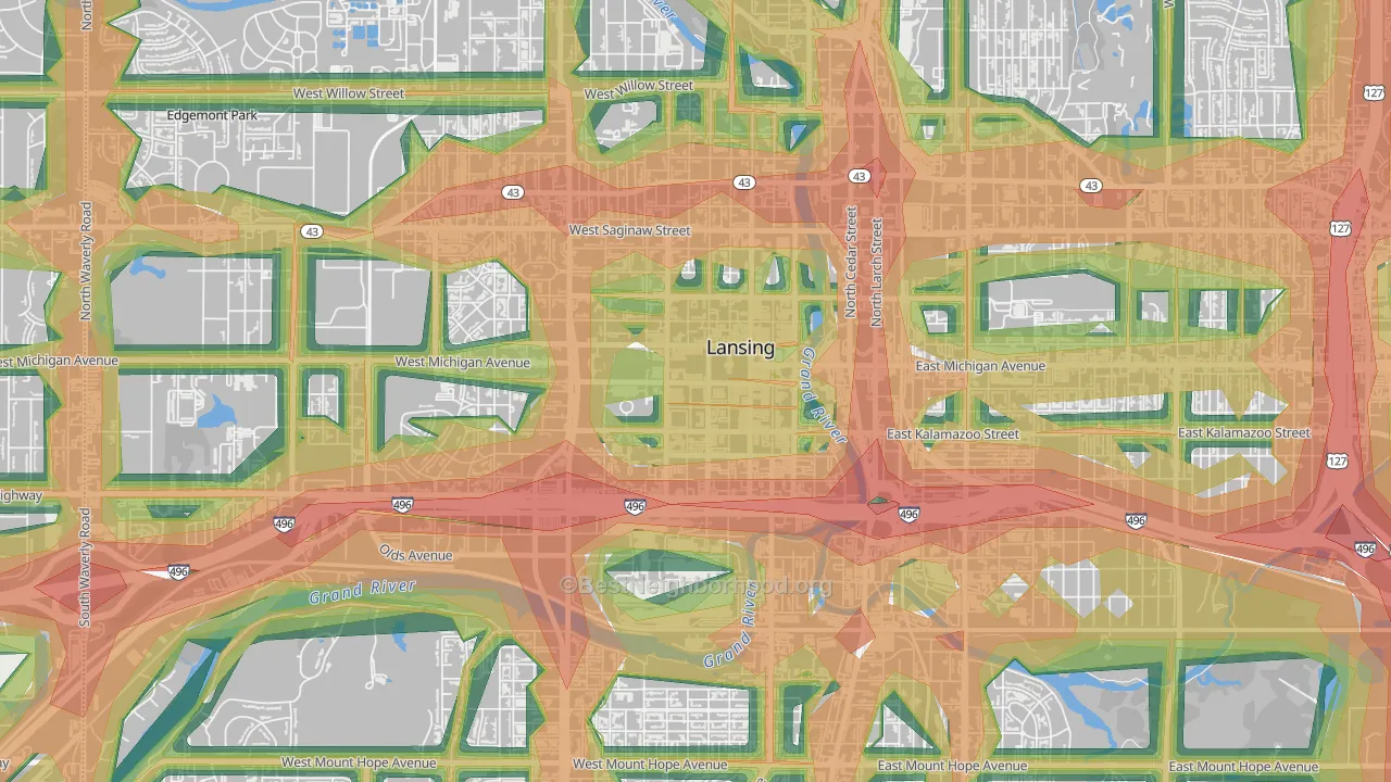 48933, MI Map of Noise Levels in 48933
