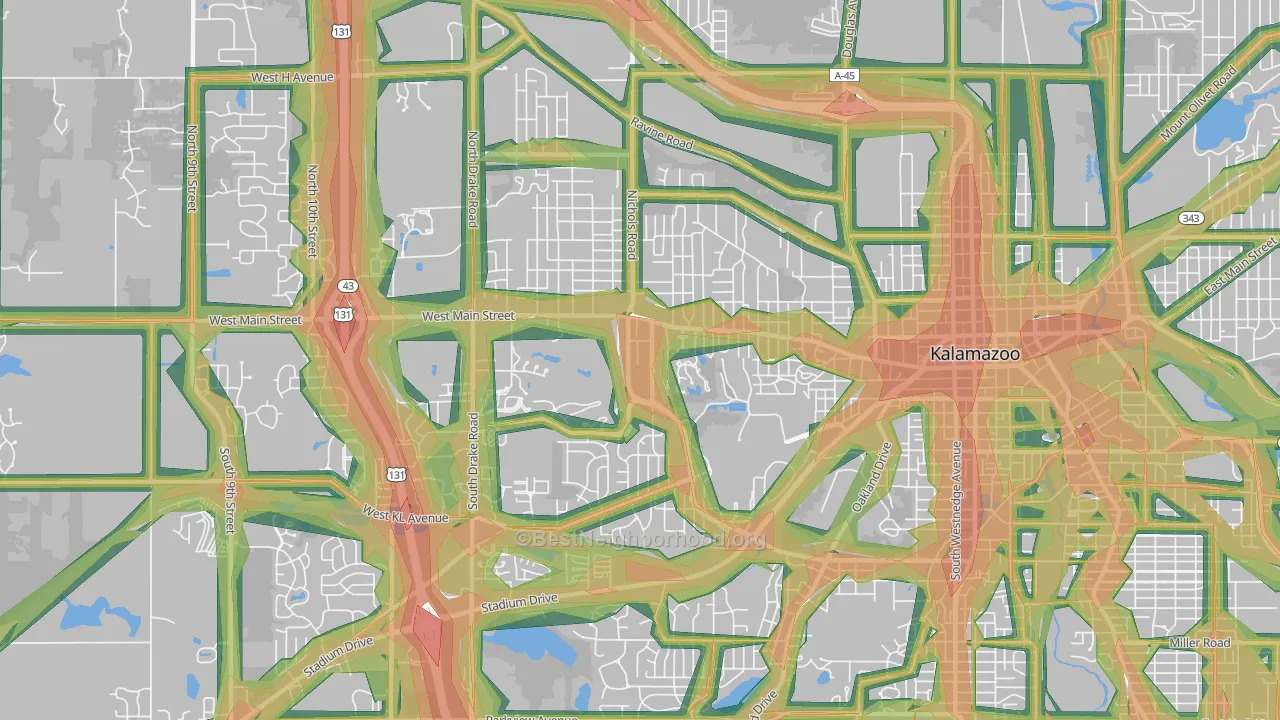 49006, MI Map of Noise Levels in 49006