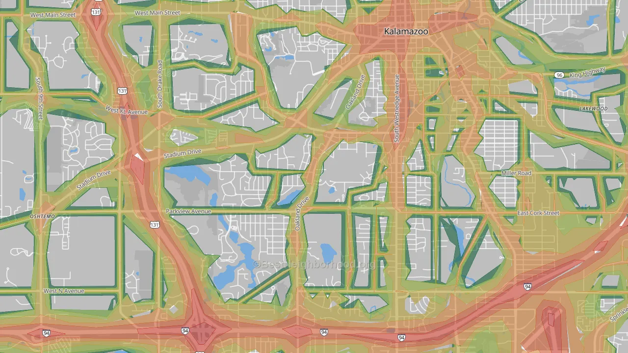 49008, MI Map of Noise Levels in 49008