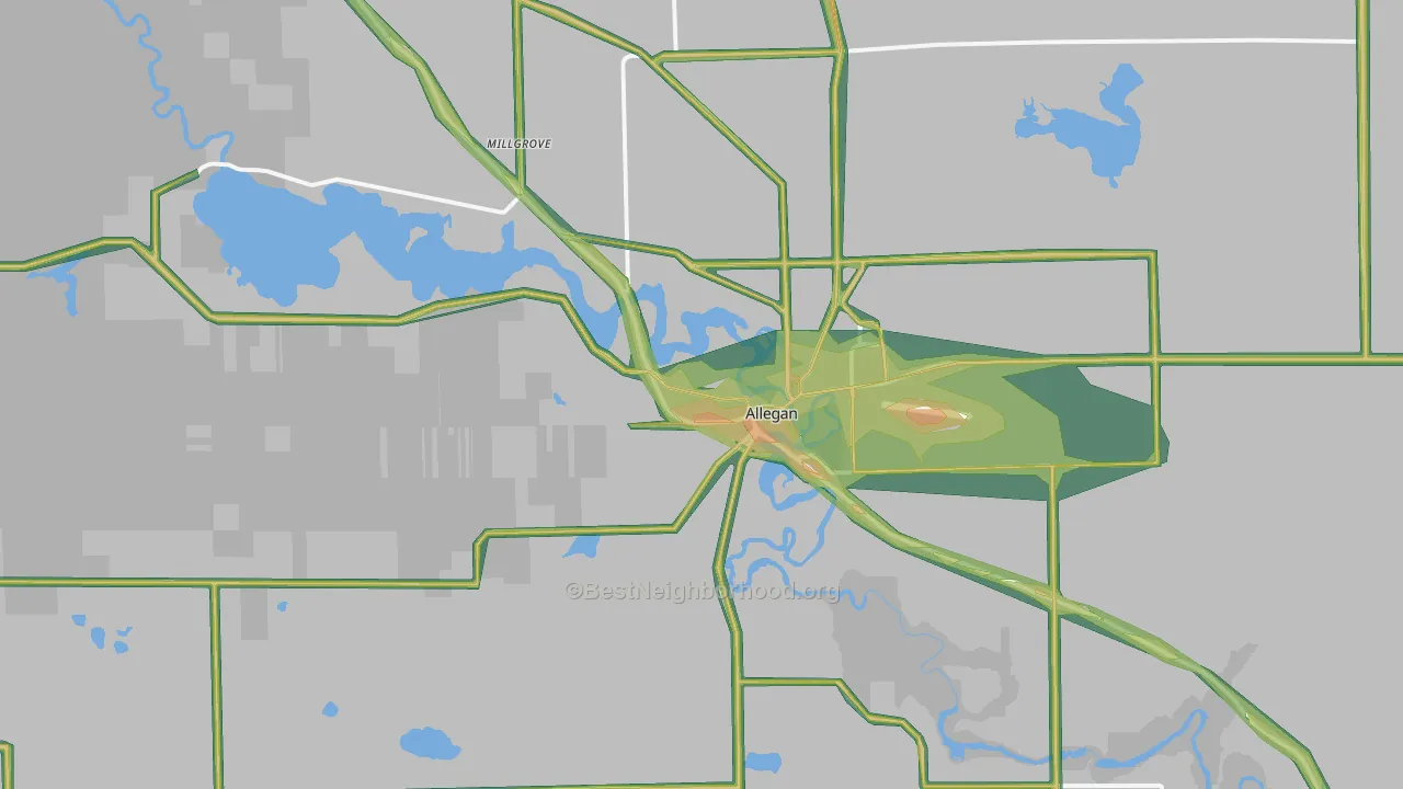 49010, MI Map of Noise Levels in 49010