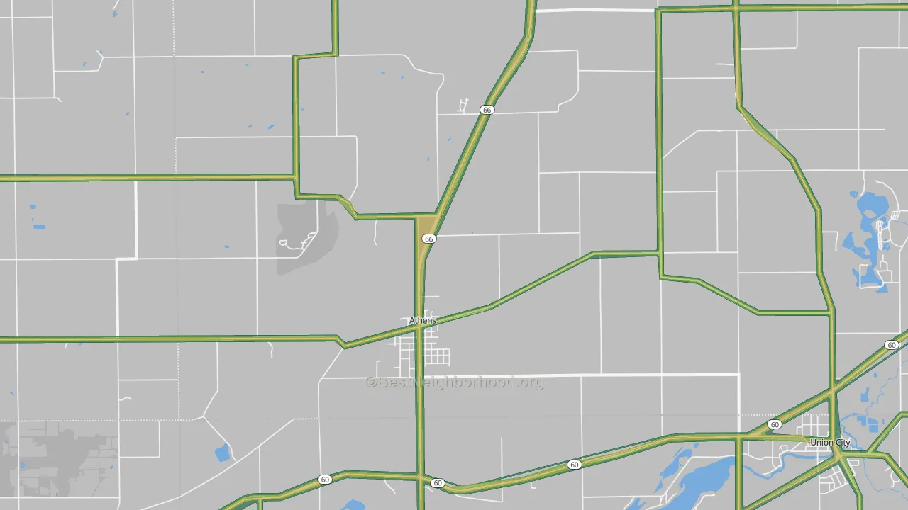 49011, MI Map of Noise Levels in 49011