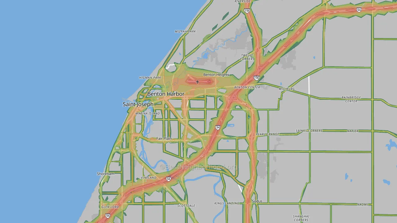 49022, MI Map of Noise Levels in 49022