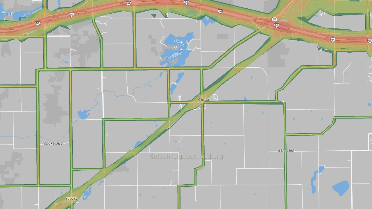49034, MI Map of Noise Levels in 49034