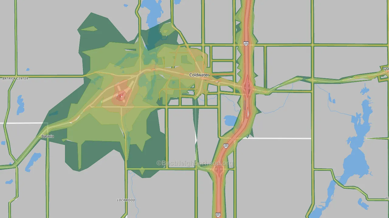 49036, MI Map of Noise Levels in 49036