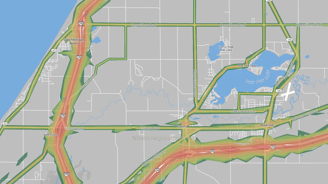 49038, MI Map of Noise Levels in 49038