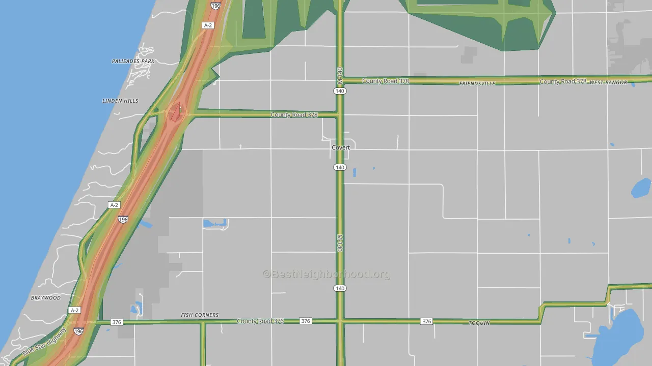 49043, MI Map of Noise Levels in 49043