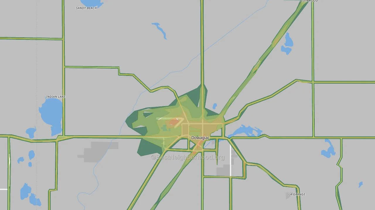 49047, MI Map of Noise Levels in 49047