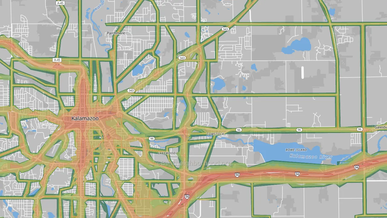 49048, MI Map of Noise Levels in 49048