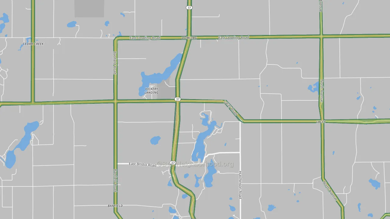 49050, MI Map of Noise Levels in 49050