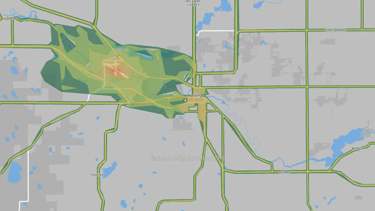 49058, MI Map of Noise Levels in 49058