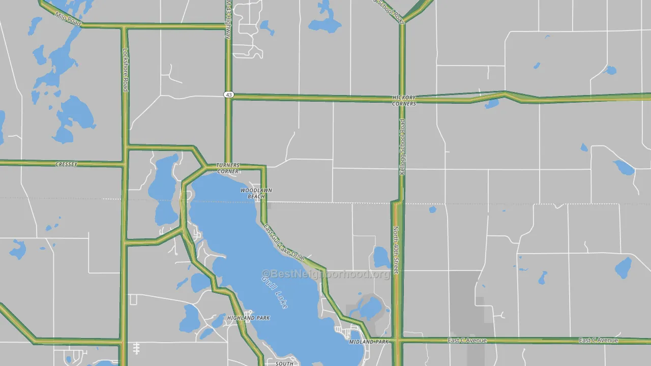 49060, MI Map of Noise Levels in 49060
