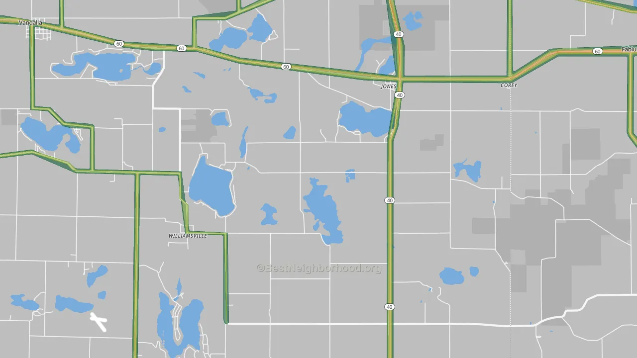 49061, MI Map of Noise Levels in 49061