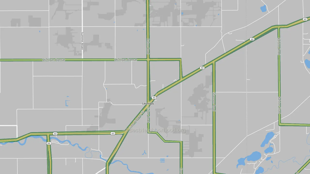 49066, MI Map of Noise Levels in 49066
