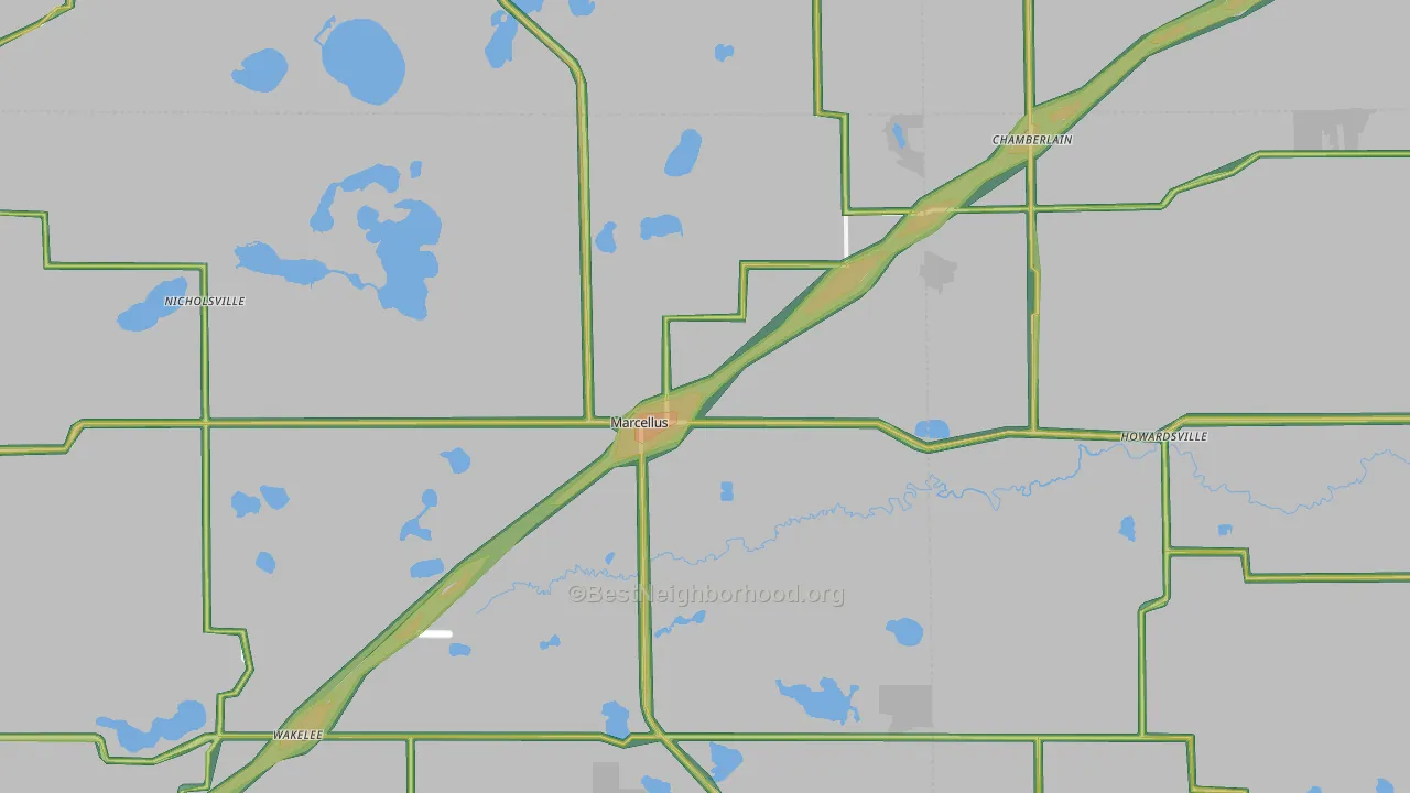 49067, MI Map of Noise Levels in 49067