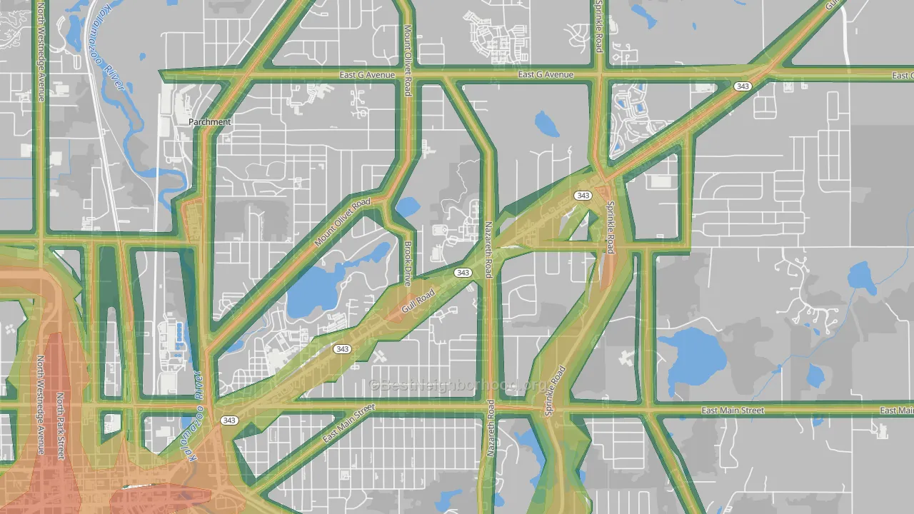 49074, MI Map of Noise Levels in 49074