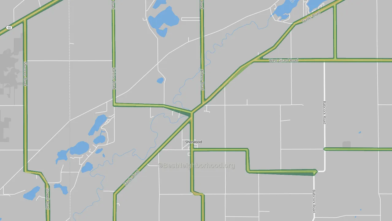 49089, MI Map of Noise Levels in 49089