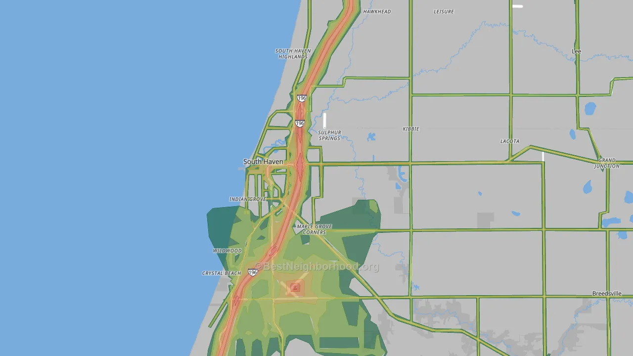 49090, MI Map of Noise Levels in 49090