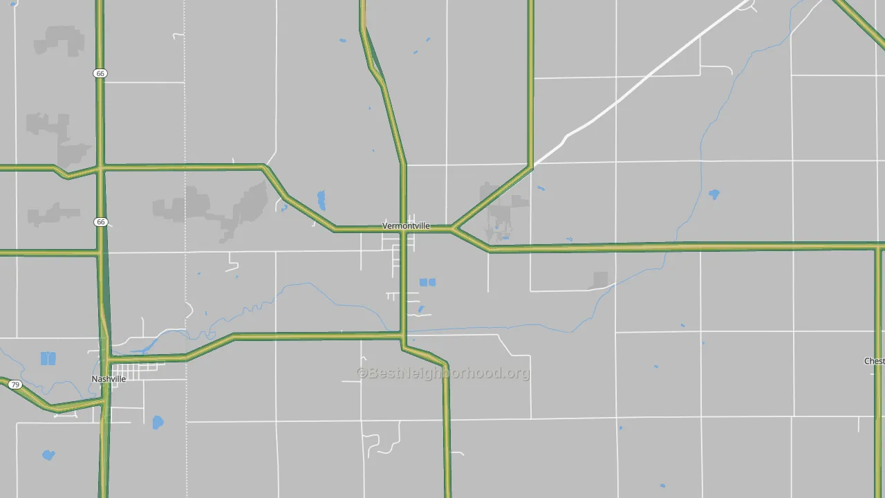 49096, MI Map of Noise Levels in 49096
