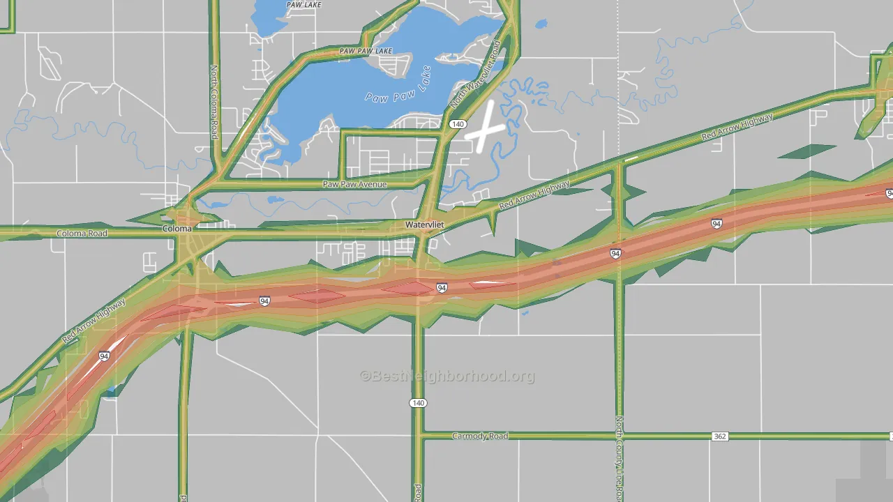 49098, MI Map of Noise Levels in 49098