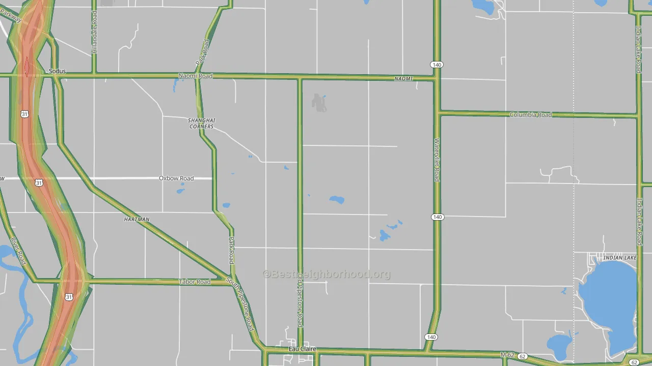 49111, MI Map of Noise Levels in 49111