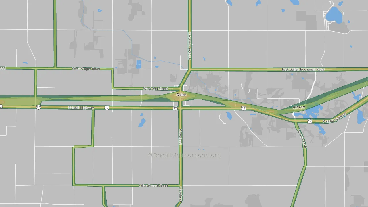 49113, MI Map of Noise Levels in 49113