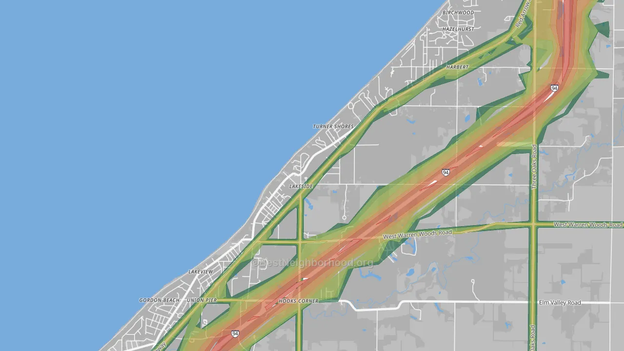 49116, MI Map of Noise Levels in 49116