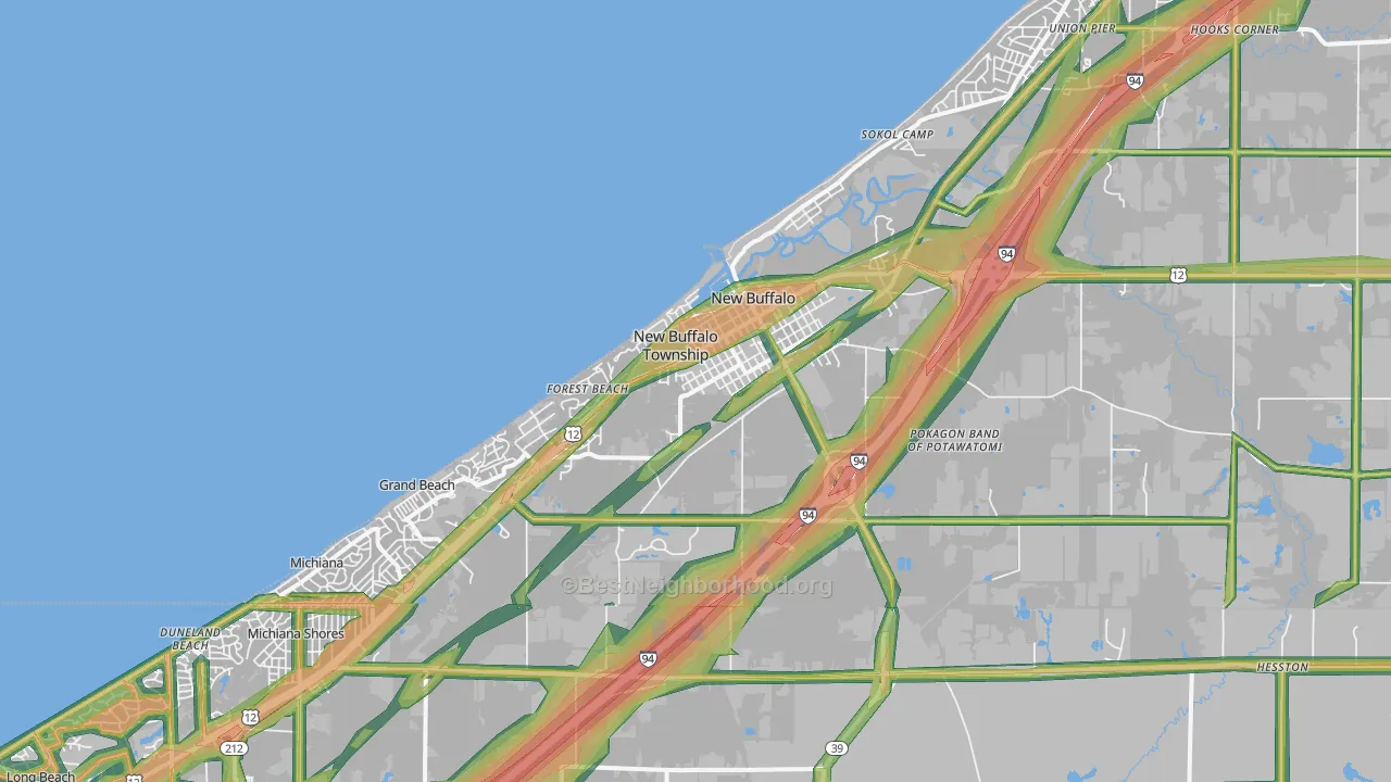 49117, MI Map of Noise Levels in 49117