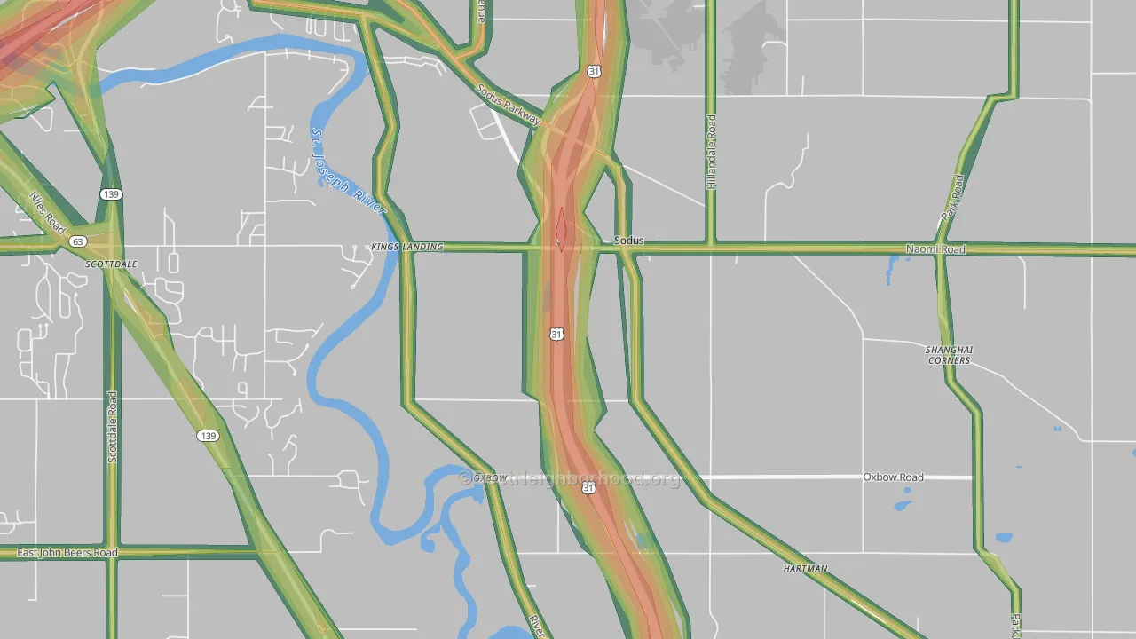49126, MI Map of Noise Levels in 49126