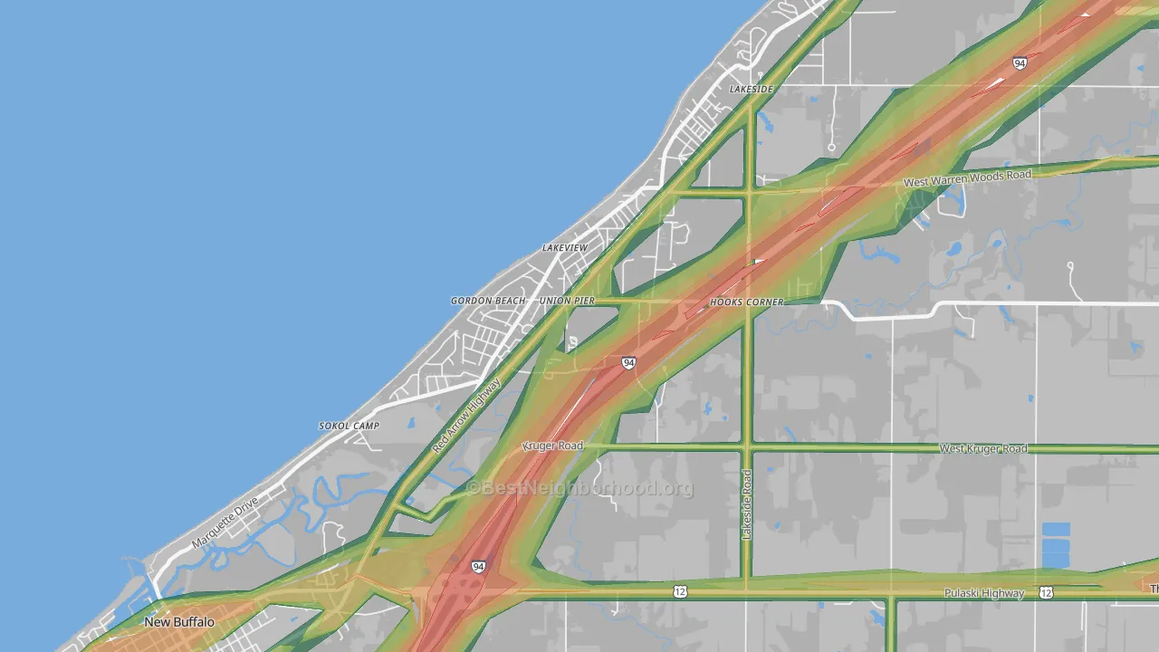 49129, MI Map of Noise Levels in 49129