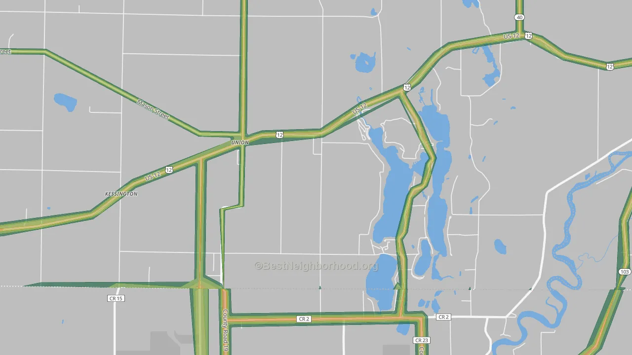 49130, MI Map of Noise Levels in 49130