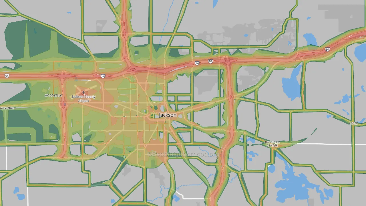 49201, MI Map of Noise Levels in 49201