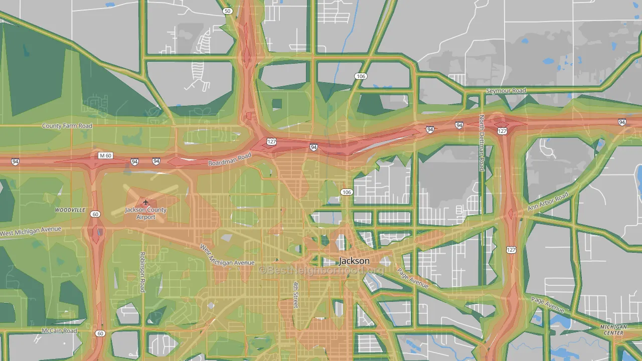 49202, MI Map of Noise Levels in 49202