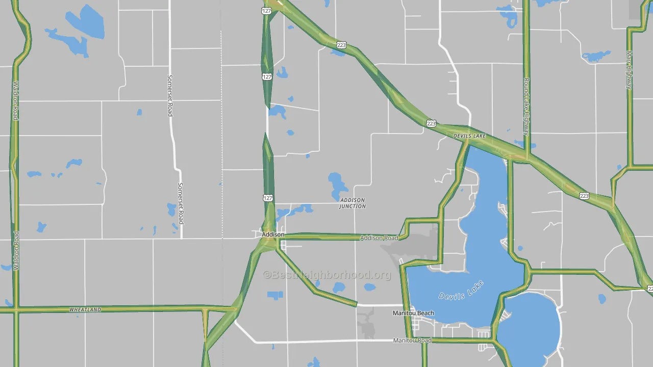 49220, MI Map of Noise Levels in 49220