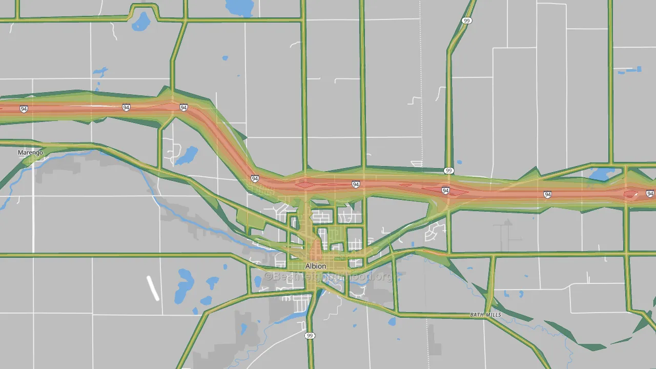 49224, MI Map of Noise Levels in 49224