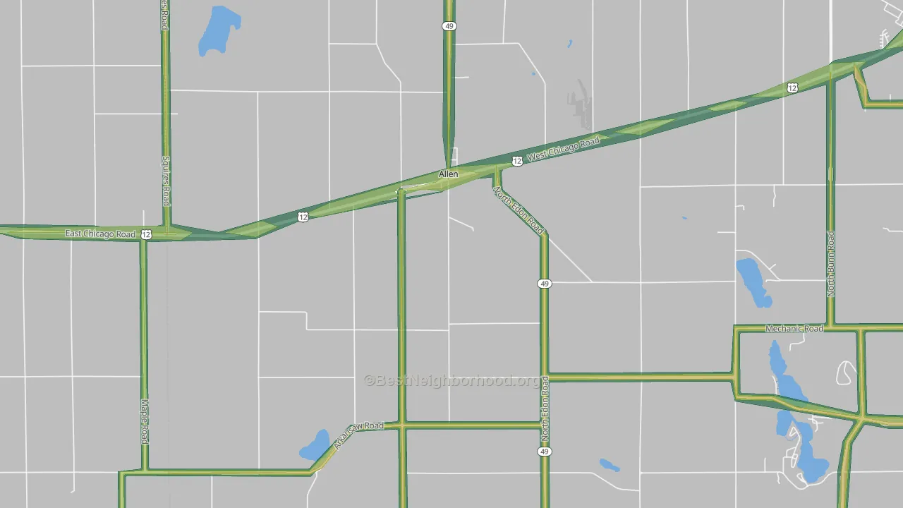 49227, MI Map of Noise Levels in 49227