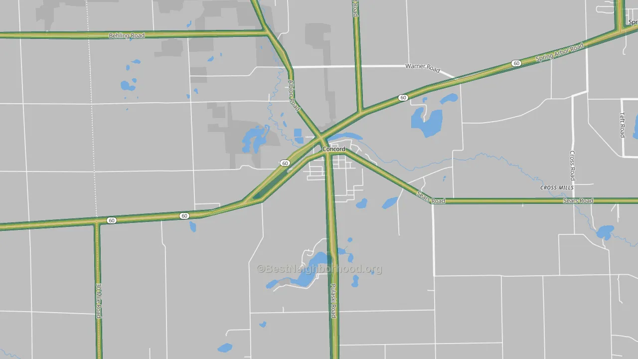 49237, MI Map of Noise Levels in 49237