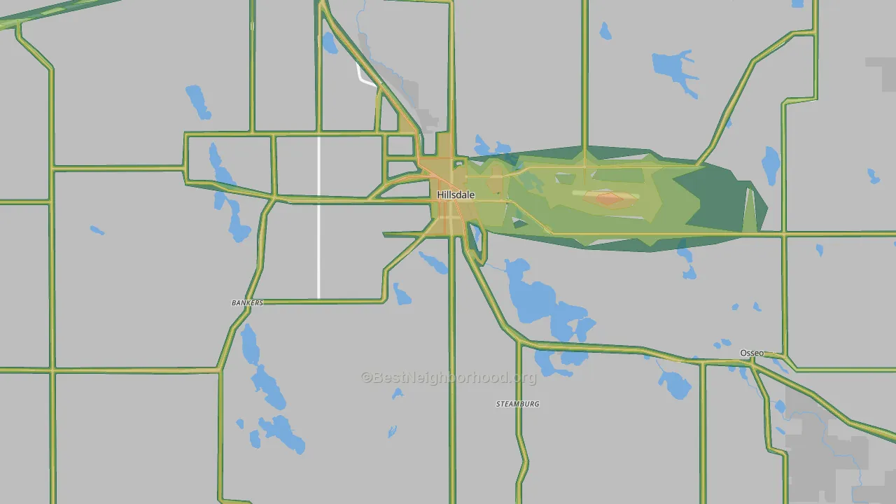 49242, MI Map of Noise Levels in 49242