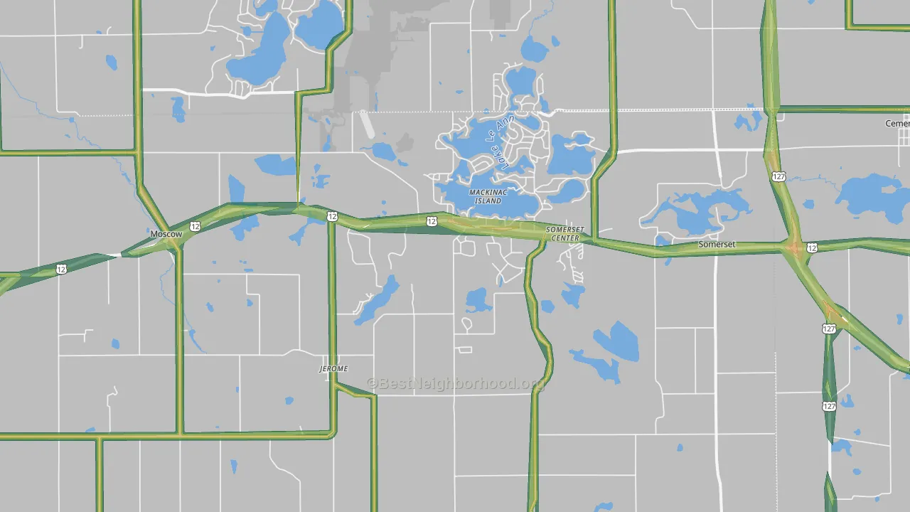 49249, MI Map of Noise Levels in 49249
