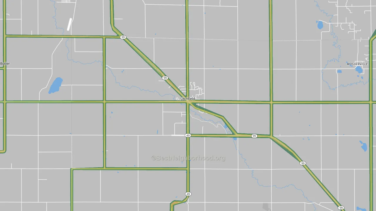 49252, MI Map of Noise Levels in 49252