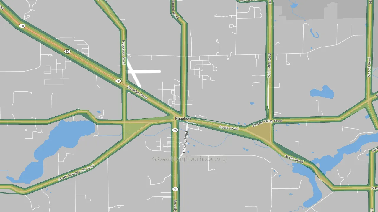 49261, MI Map of Noise Levels in 49261